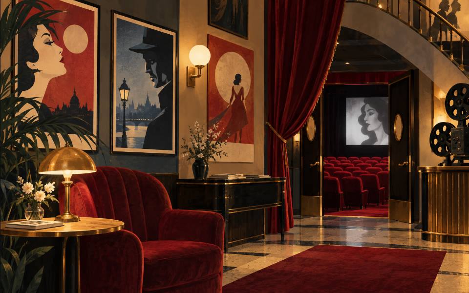 Illustration éditoriale d’un cinéma indépendant.